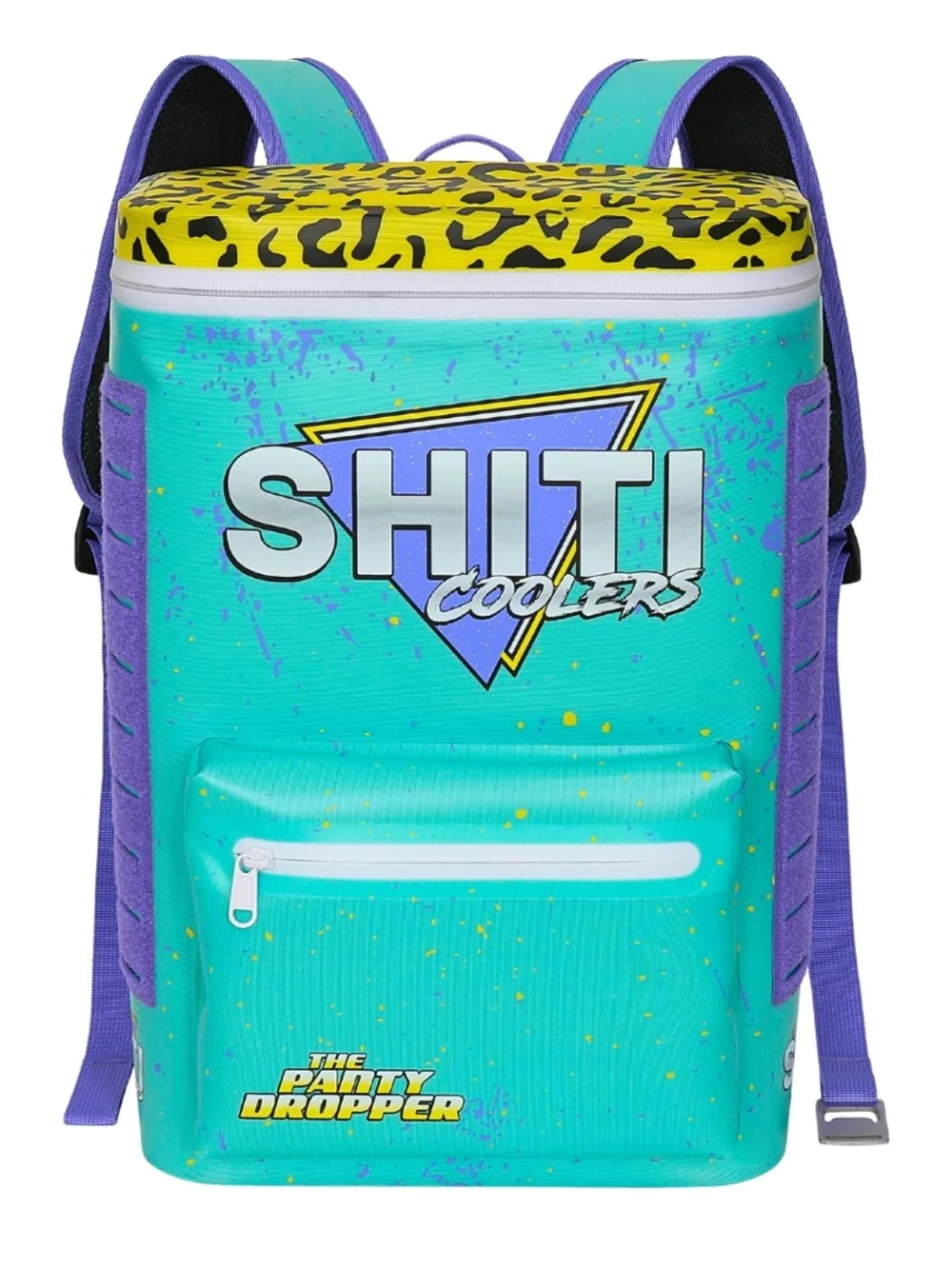 SHITI Coolers Teal Leopard Print Beach Cooler Backpack